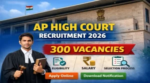 AP High Court Recruitment 2026 Notification 300 vacancies apply online notification
