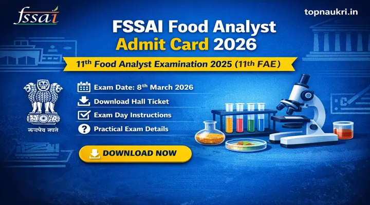 FSSAI Food Analyst Admit Card 2026 Hall Ticket Download