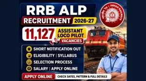 RRB ALP Recruitment 2026-27 Notification Out 11127 Assistant Loco Pilot Vacancies