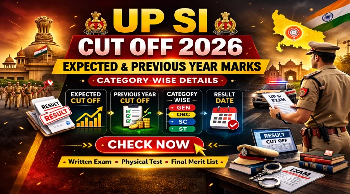 UP SI Cut Off 2026 expected and previous year category wise marks