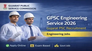 GPSC Engineering Service Recruitment 2026 featured image showing Gujarat PSC engineering jobs notification