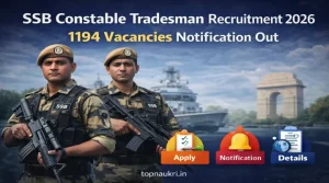 SSB Constable Tradesman Recruitment 2026 1194 vacancies notification out